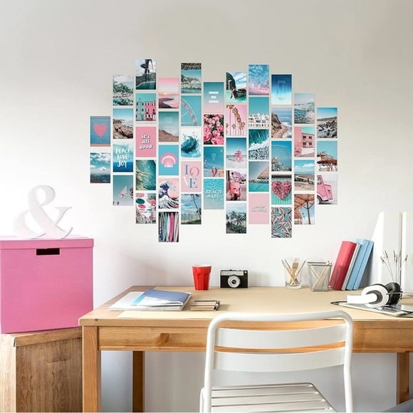 Artivo Blue Wall Collage Kit Aesthetic Pictures, 50 Set 4x6 inch beach decor - Picture 3 of 5